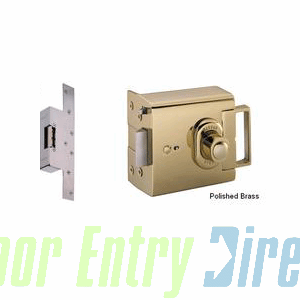 EL4000PB Banham    Rim Deadbolt with Electric Release - polish brass