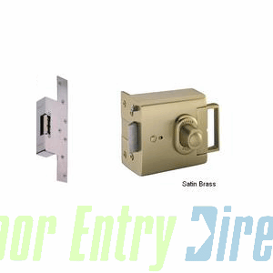 EL4000SB Banham    Rim Deadbolt with Electric Release - satin brass