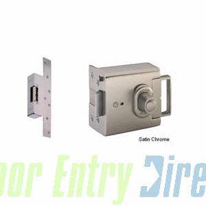 EL4000SC Banham    Rim Deadbolt with Electric Release - satin chrome