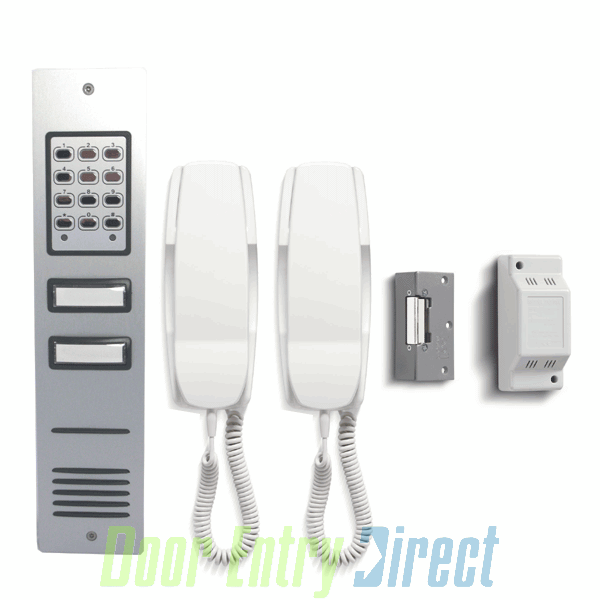 CS106-2F BELL - 02 button flush audio entry kit, Ali panel, + keypad