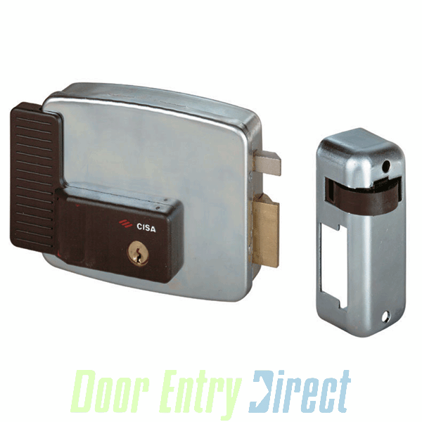 11921601 Cisa 60mm RH electric gate lock, keyed   1.25A    12v ac FL