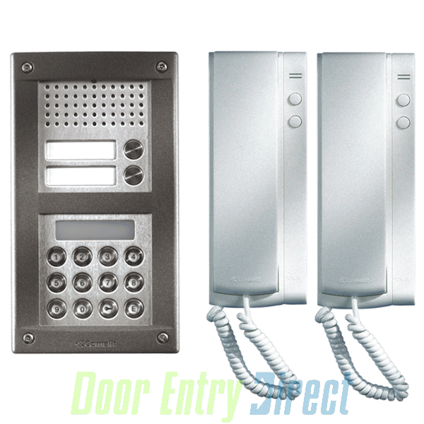 8232S Comelit 2 way Vandalcom audio door entry kit + code lock