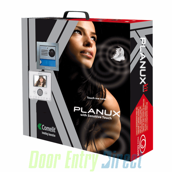 8495W Comelit Planux 1 user kit, Powercom panel, white monitor