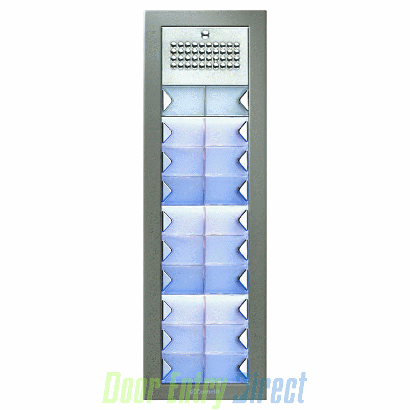 CPSFA-19 Comelit Powercom 19 button, 2 wire audio panel, flush