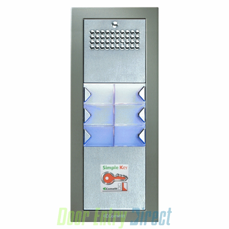 CPTFAP05 Comelit Powercom 05 button, 4+n audio, prox panel, flush