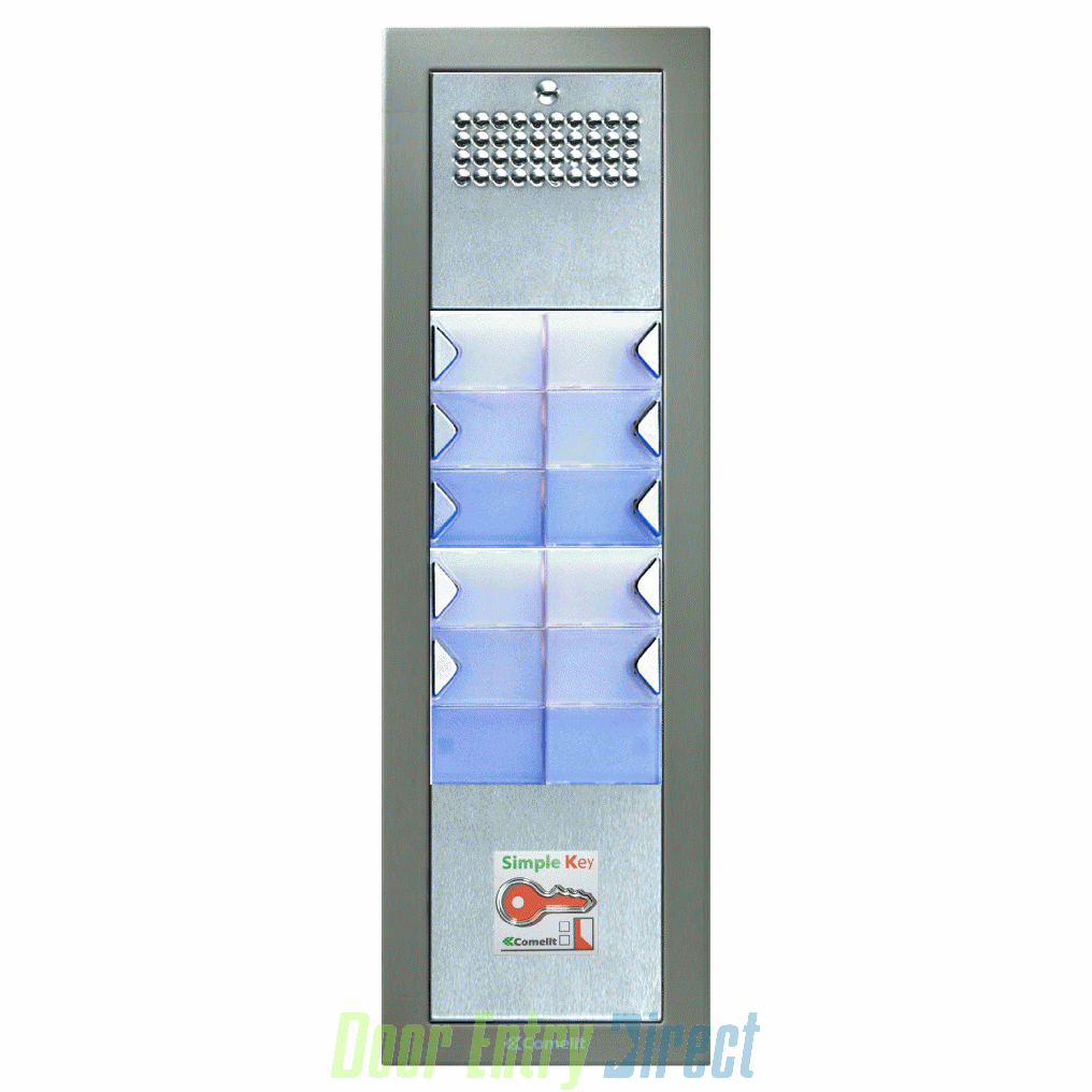 CPTFAP09 Comelit Powercom 09 button, 4+n audio, prox panel, flush
