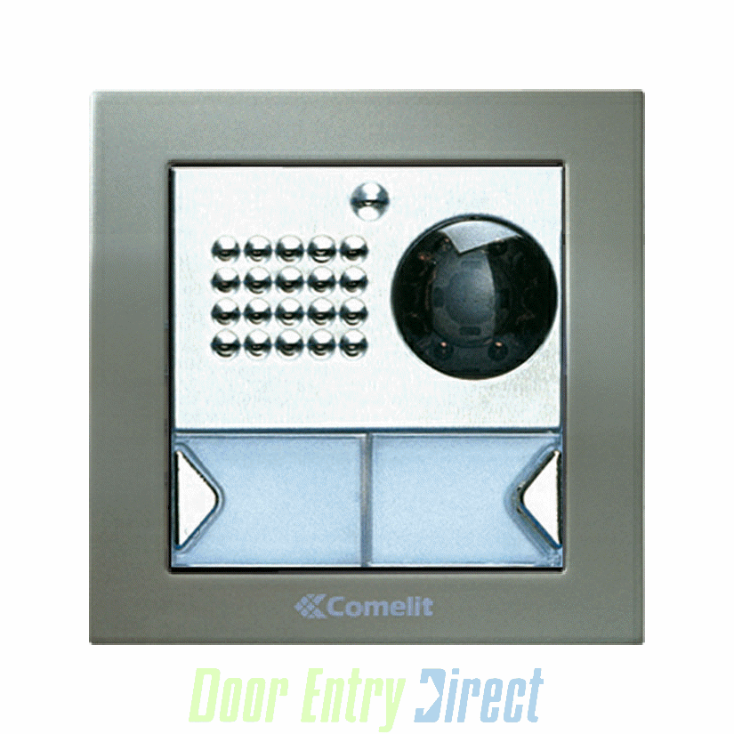 CPCFV-02 Comelit Powercom 02 button, 2 wire colour video panel, flu