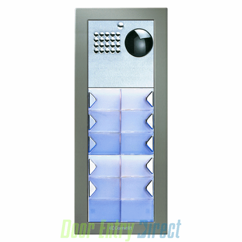 CPCFV-09 Comelit Powercom 09 button, 2 wire colour video panel, flu