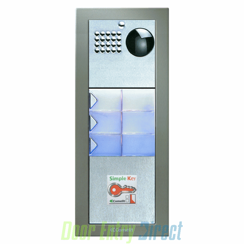 CPCFVP03 Comelit Powercom 03 button, 2 wire colour video, prox pane