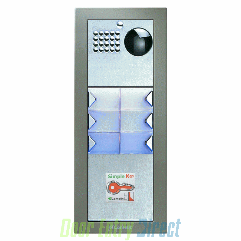 CPCFVP05 Comelit Powercom 05 button, 2 wire colour video, prox pane