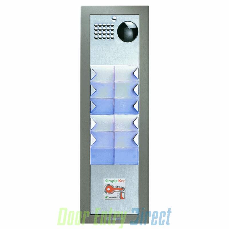 CPCFVP09 Comelit Powercom 09 button, 2 wire colour video, prox pane