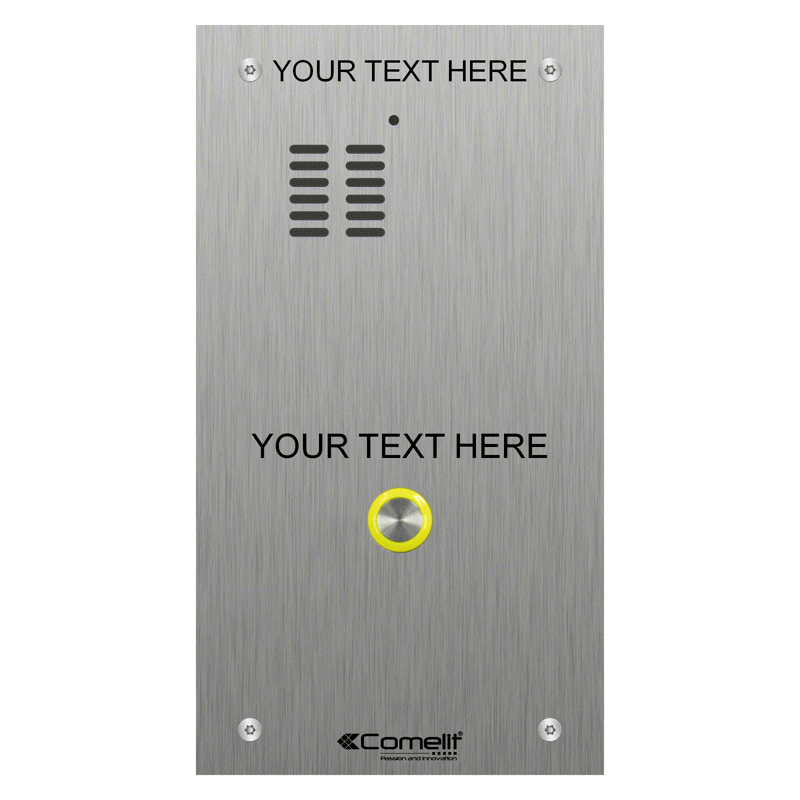VK4101/DDA Comelit 1 button, DDA s.steel engravable iKall audio panel