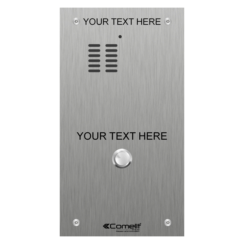 VK4101 Comelit 1 button, VR s.steel engravable iKall audio panel