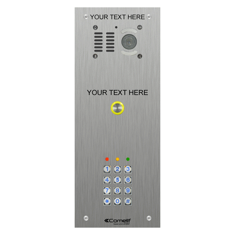 VK4501/05-DDA Comelit 1 button, DDA s.steel engravable iKall video + keypa