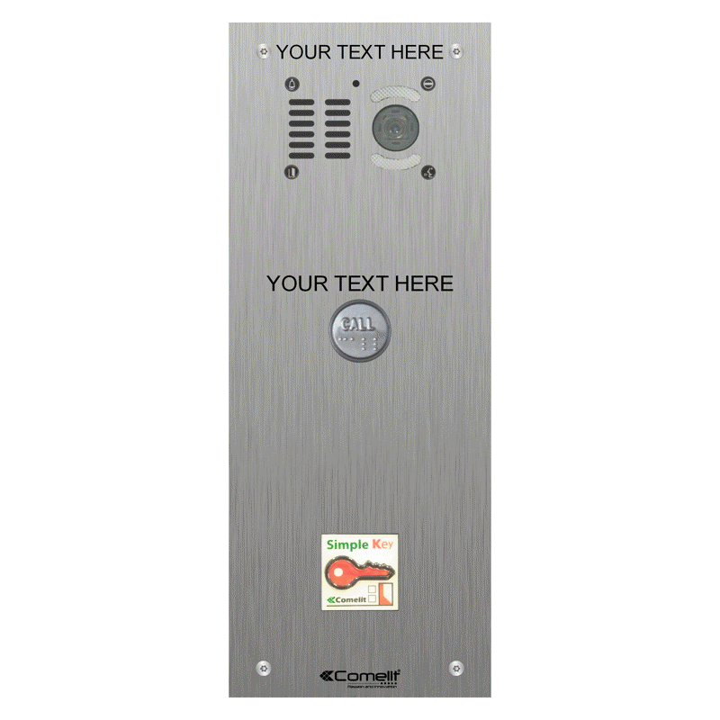 VK4501/08-DDAB Comelit 1 button, DDA s.steel engravable iKall video + prox.