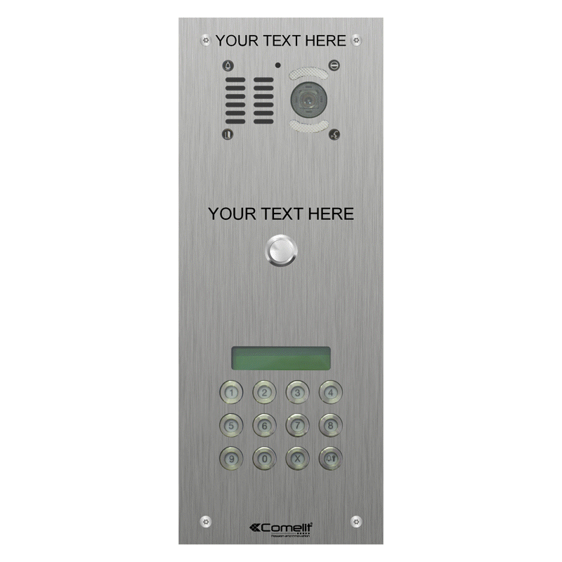 VK4501/0C Comelit 1 button, VR s.steel engravable iKall video + 3188 k