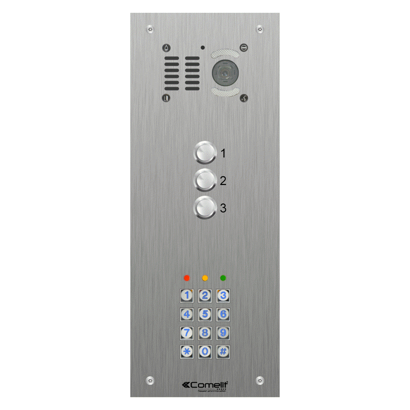 VK4503/05 Comelit 3 button, VR s.steel engravable iKall video + keypad