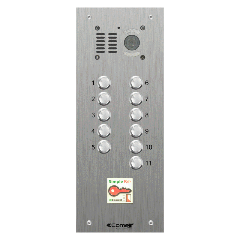 VK4511/08 Comelit 11 button, VR s.steel engravable iKall video + prox.