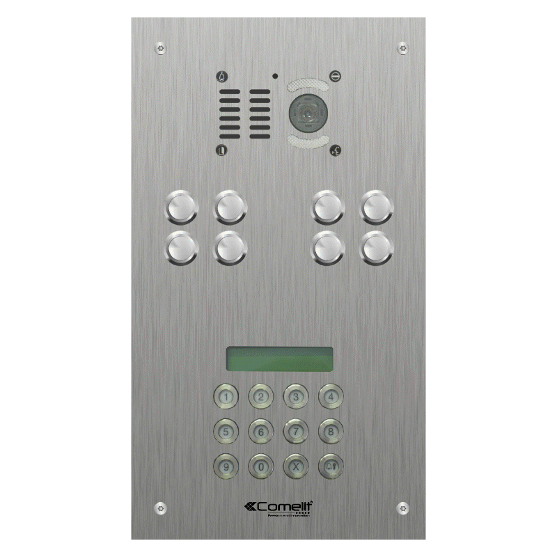 VK4608/0C Comelit 8 button, VR s.steel engravable iKall video + 3188 k