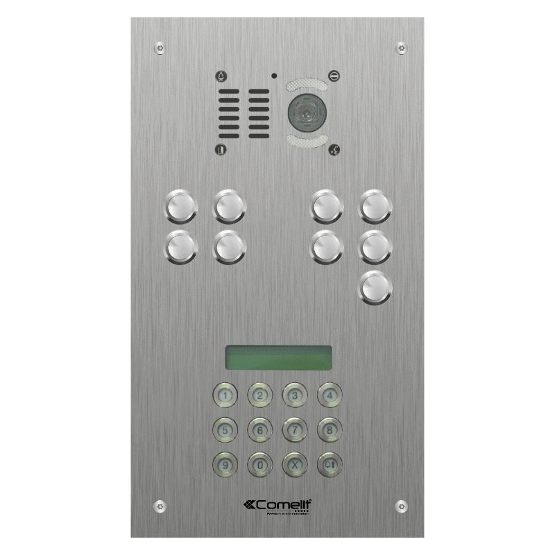 VK4609/0C Comelit 9 button, VR s.steel engravable iKall video + 3188 k