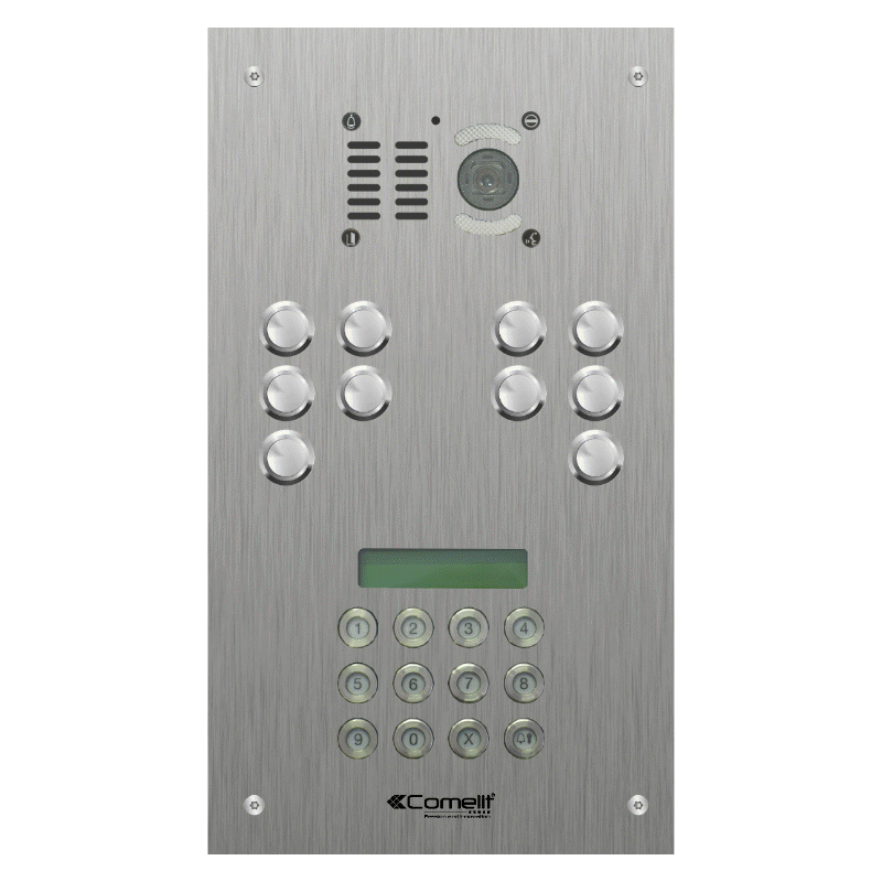 VK4610/0C Comelit 10 button, VR s.steel engravable iKall video + 3188