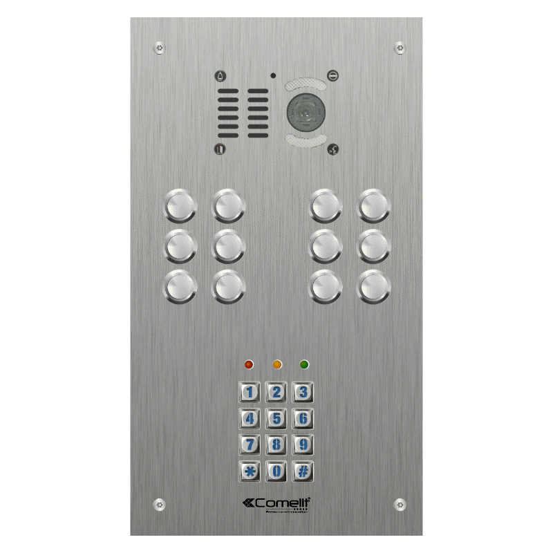 VK4612/05 Comelit 12 button, VR s.steel engravable iKall video + keypa