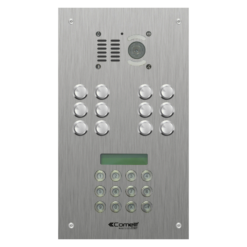 VK4612/0C Comelit 12 button, VR s.steel engravable iKall video + 3188