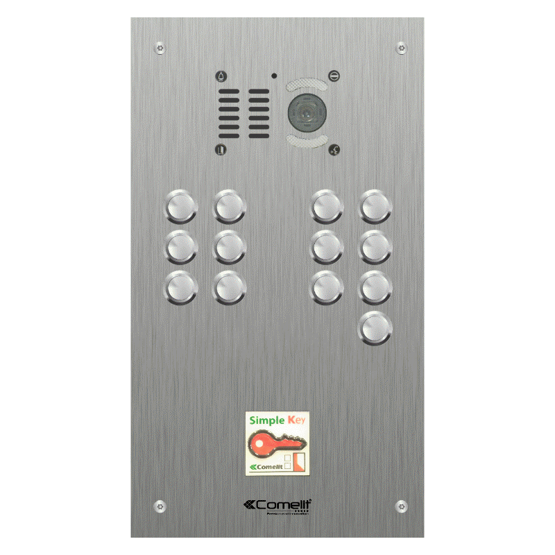 VK4613/08 Comelit 13 button, VR s.steel engravable iKall video + prox.