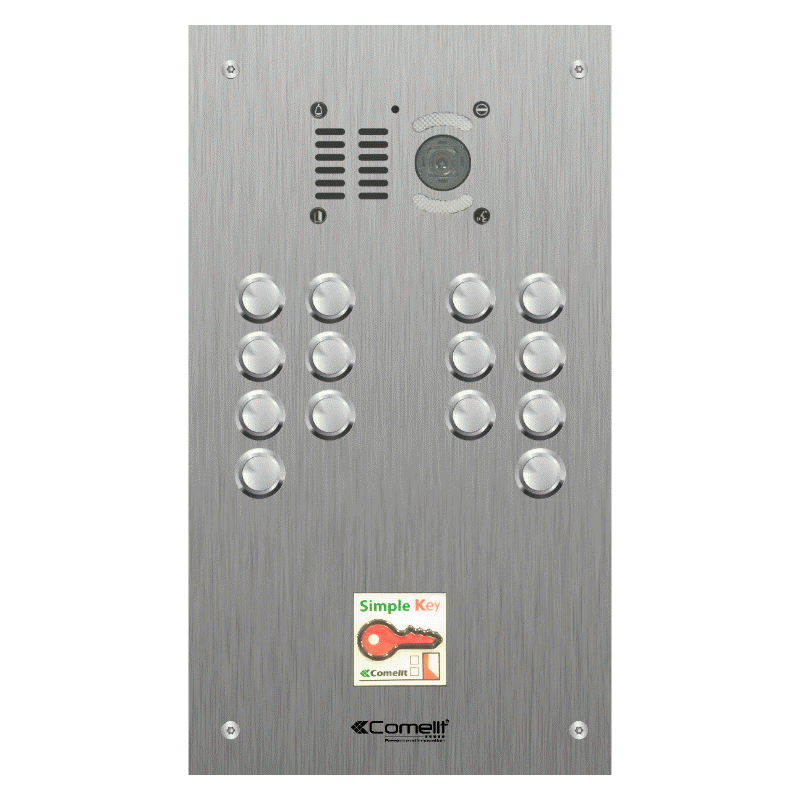 VK4614/08 Comelit 14 button, VR s.steel engravable iKall video + prox.