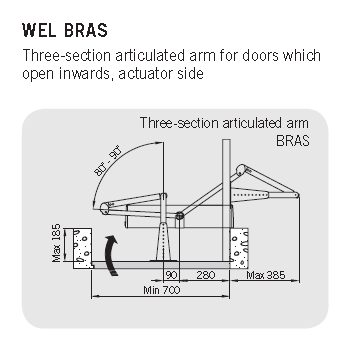 WELBRAS Ditec WEL WELBRAS  -  3 lever articulated arm