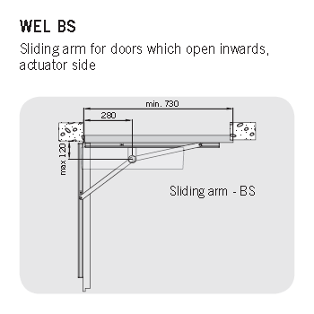 WELBS Ditec WEL WELBS  -  Sliding arm