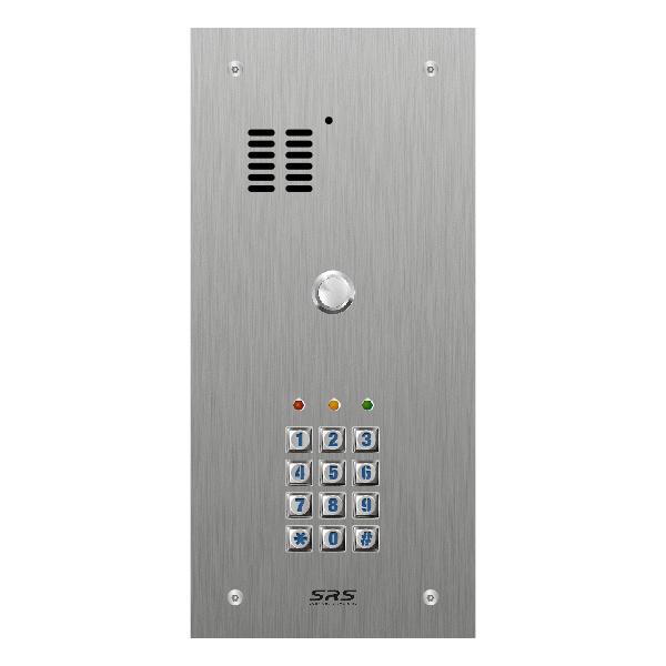 ES01A/S/F/05 Comelit 01 button, s.steel, audio + keypad panel, flush