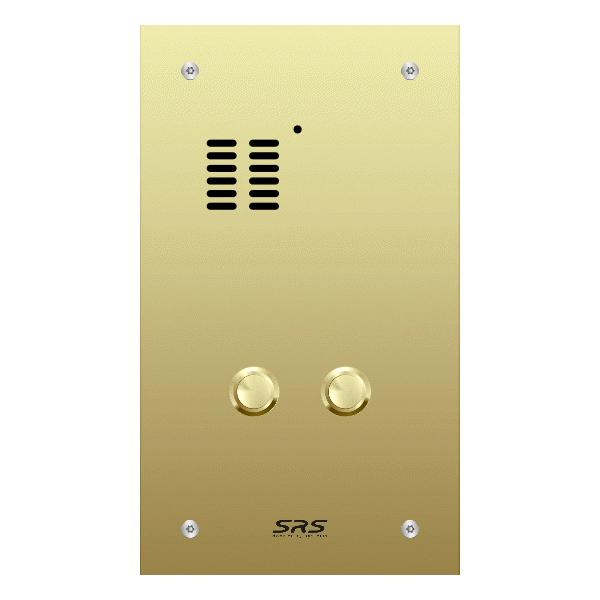 ES02A/B/F Comelit 02 button, brass, audio panel, flush