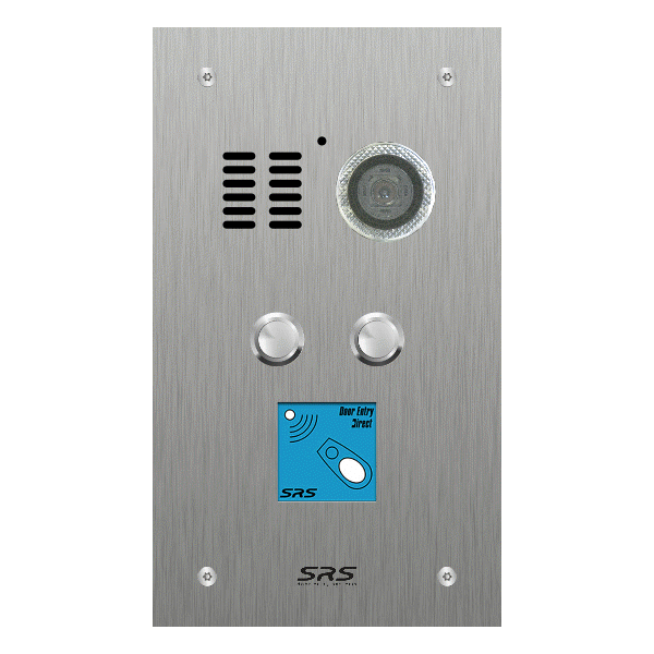 ES02V/S/F/08 Comelit 02 button, s.steel, video + prox panel, flush