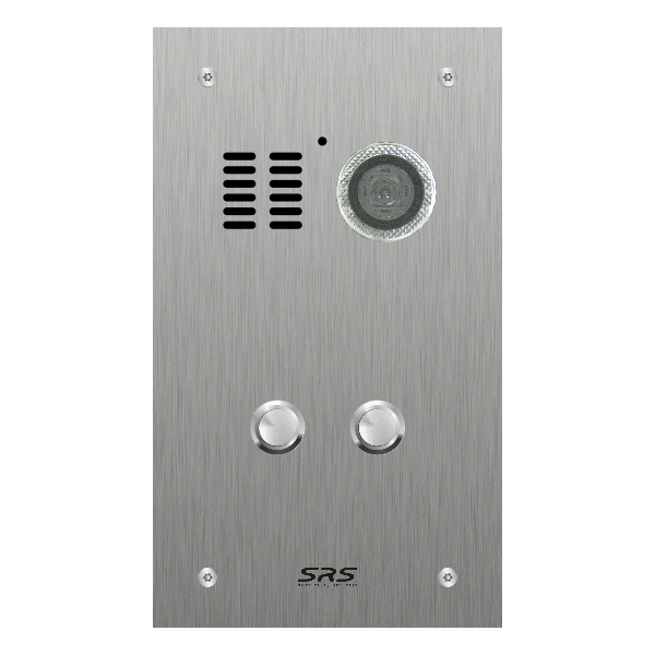 ES02V/S/F Comelit 2 way Stainless Steel Flush Video Panel 240x140