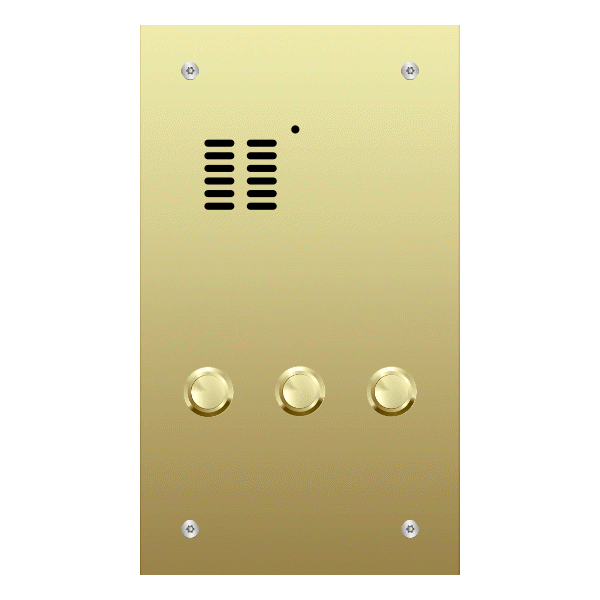 ES03A/B/F Comelit 03 button, brass, audio panel, flush