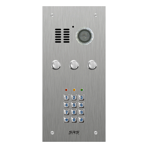 ES03V/S/F/05 Comelit 03 button, s.steel, video + keypad panel, flush