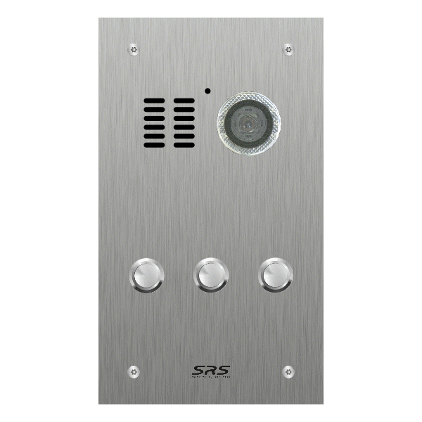 ES03V/S/F Comelit 3 way Stainless Steel Flush Video Panel 240x140