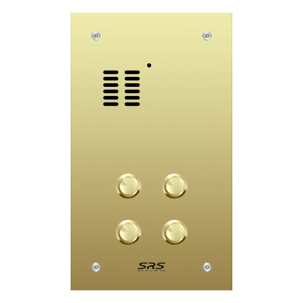 ES04A/B/F Comelit 04 button, brass, audio panel, flush