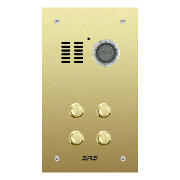 ES04V/B/F Comelit 04 button, brass, video panel, flush