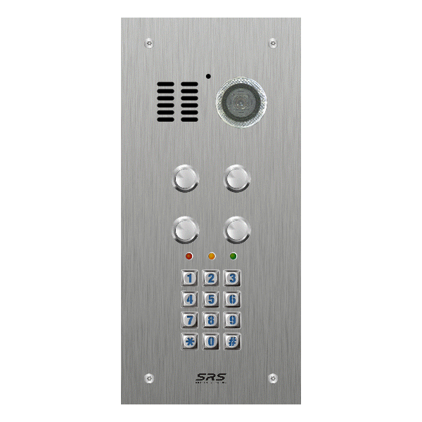 ES04V/S/F/05 Comelit 04 button, s.steel, video + keypad panel, flush