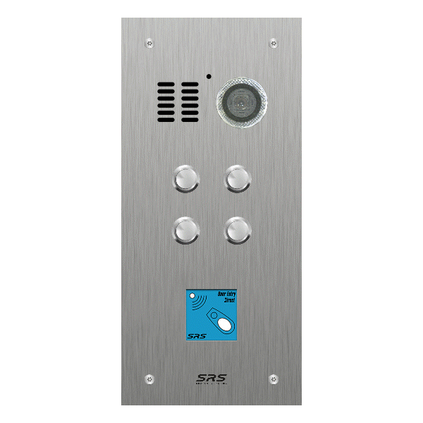 ES04V/S/F/08 Comelit 04 button, s.steel, video + prox panel, flush