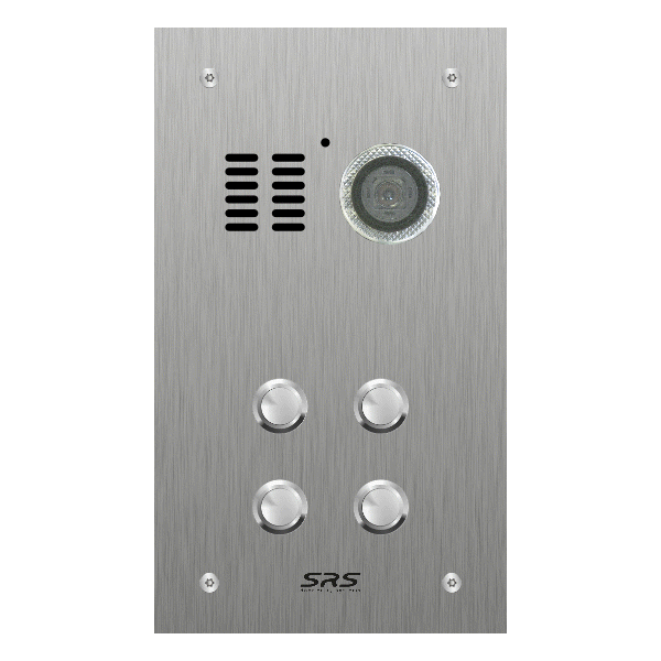 ES04V/S/F Comelit 4 way Stainless Steel Flush Video Panel 240x140