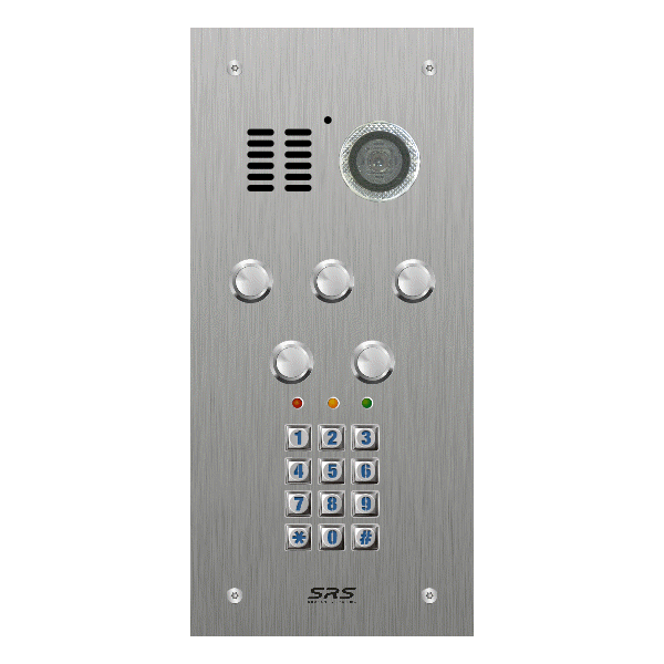 ES05V/S/F/05 Comelit 05 button, s.steel, video + keypad panel, flush