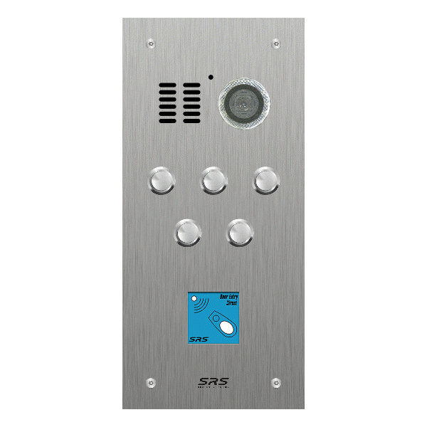 ES05V/S/F/08 Comelit 05 button, s.steel, video + prox panel, flush