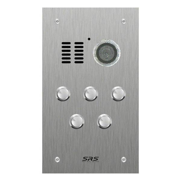 ES05V/S/F Comelit 5 way Stainless Steel Flush Video Panel 240x140