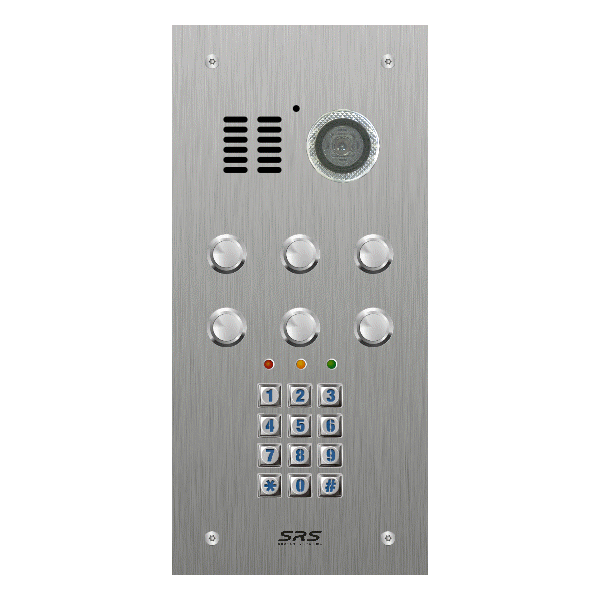 ES06V/S/F/05 Comelit 06 button, s.steel, video + keypad panel, flush