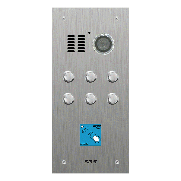 ES06V/S/F/08 Comelit 06 button, s.steel, video + prox panel, flush