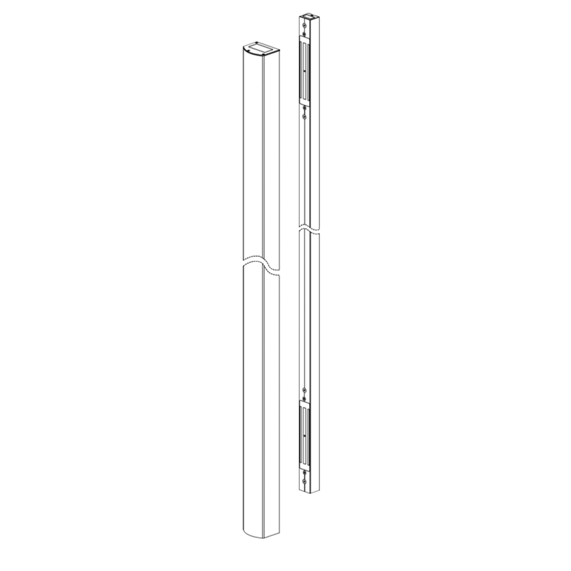 PH600 330mm handle with built in double magnetic lock