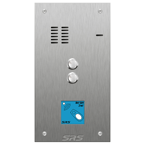 4102/08 02 button VR S Steel panel, engravable, prox. size A